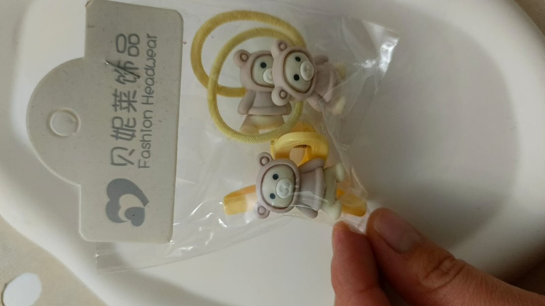 Ayıcık Figürlü Lastikli Çocuk Toka Seti - Görsel 5