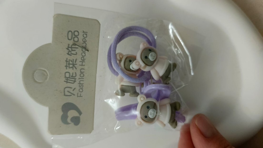 Ayıcık Figürlü Lastikli Çocuk Toka Seti - Görsel 4