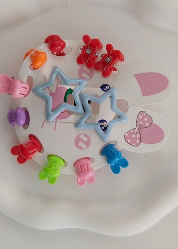 Renkli Çocuk Toka ve Mandal Seti - Görsel 2