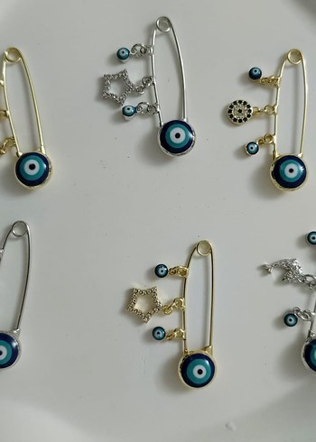 Boncuklu Nazar Boncuğu Broş Seti - Görsel 3