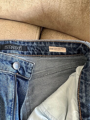 27 Beden Mavi Mom Jean