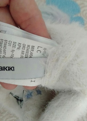 Kız Çocuk Beyaz Örgü Eldiven ve bere - Görsel 6