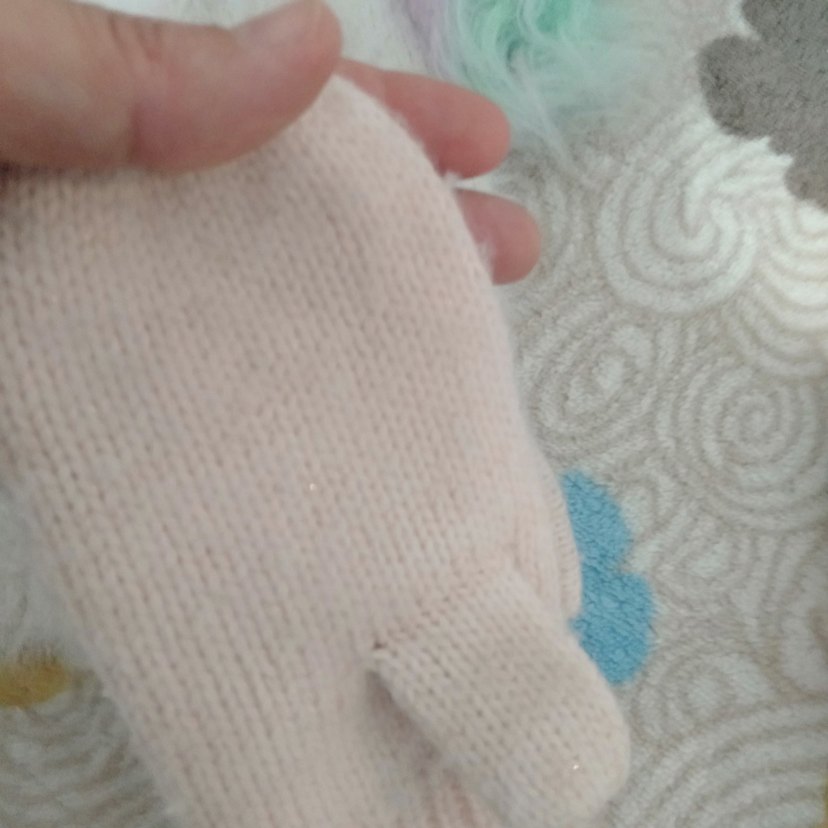 Kız Çocuk Beyaz Örgü Eldiven ve bere - Görsel 4