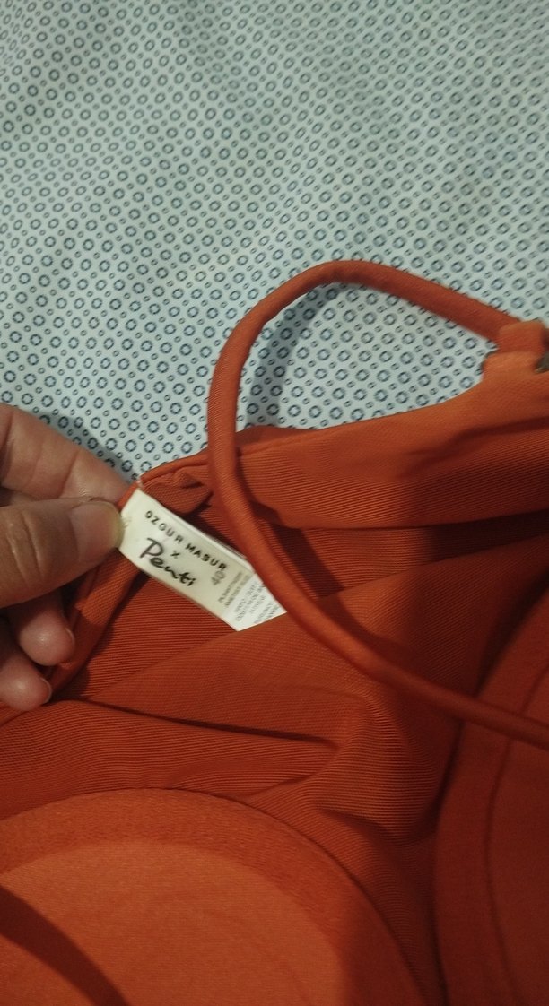 İnce Askılı Koyu Bej Kadın Mayo - Görsel 4