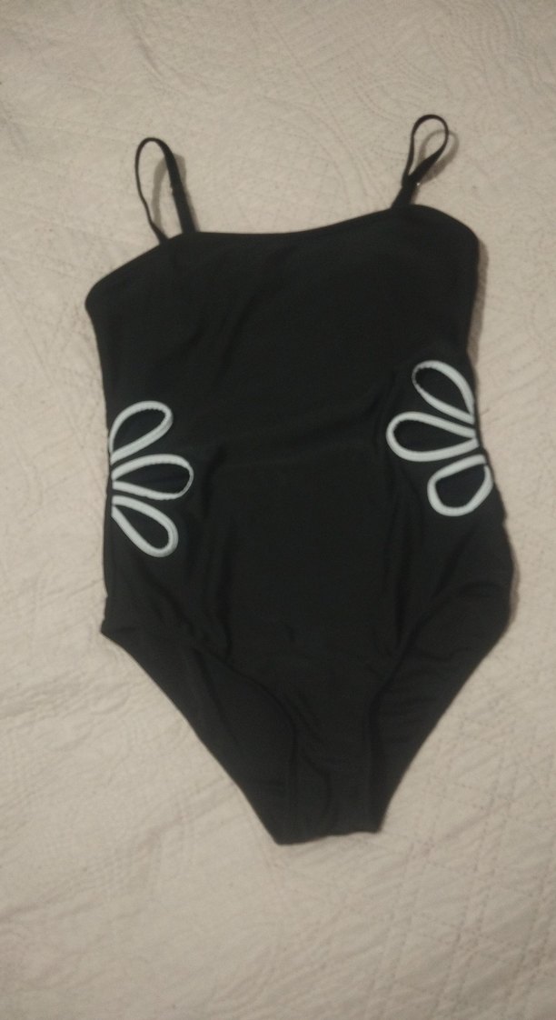 Siyah Hollow Askılı Kadın Mayo - Görsel 2