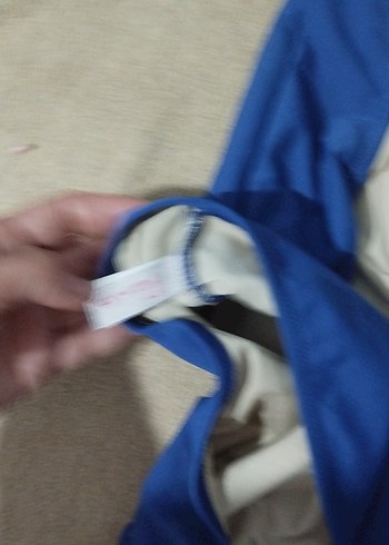 Parlak Mavi İnce Askılı Kadın Mayo - Görsel 5