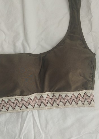 Koton Nakışlı Bej Bohem Mini Spor Sütyeni