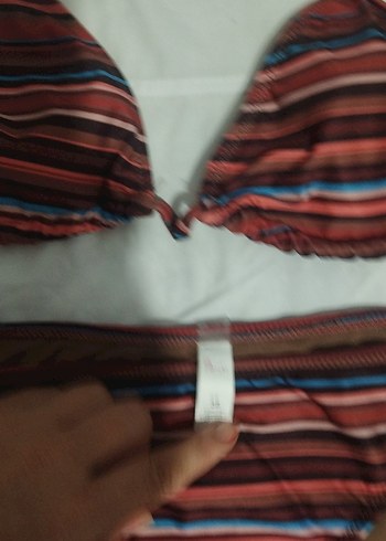 Bohem Tarzda Kahverengi Bağlamalı Bikini - Görsel 2