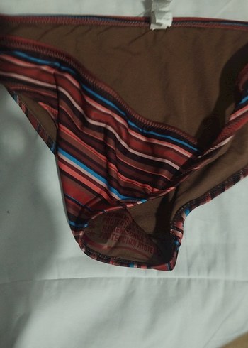 Bohem Tarzda Kahverengi Bağlamalı Bikini - Görsel 3