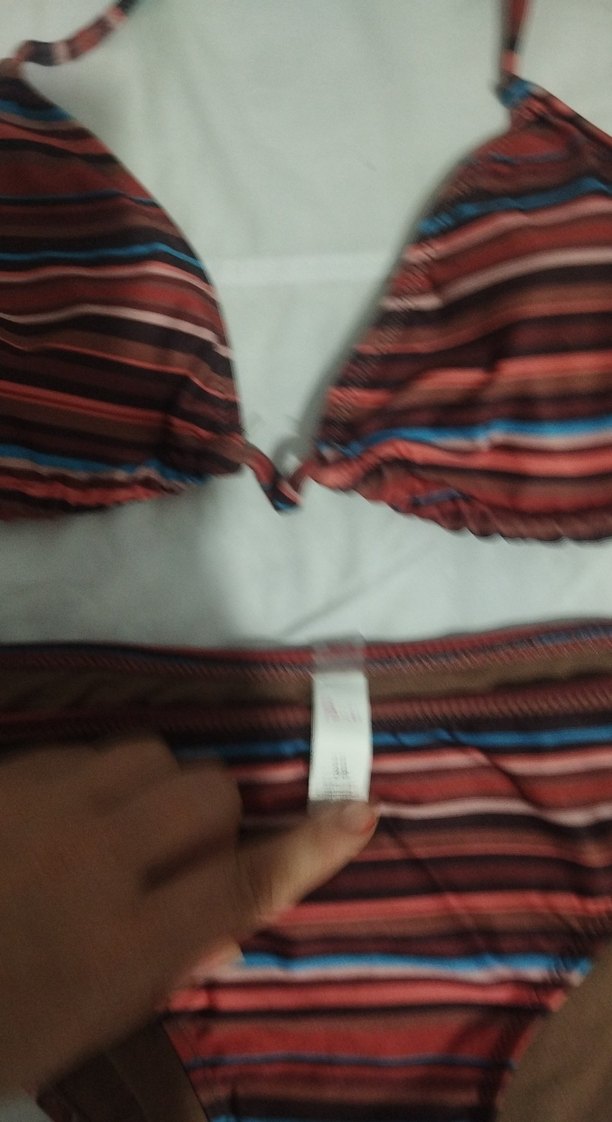 Bohem Tarzda Kahverengi Bağlamalı Bikini - Görsel 2