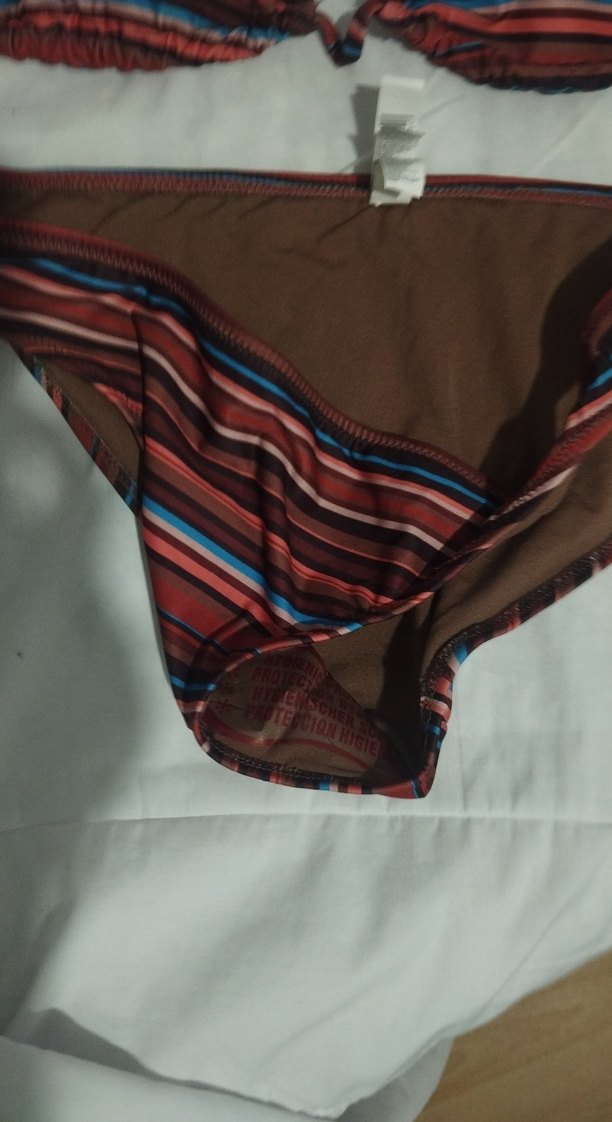 Bohem Tarzda Kahverengi Bağlamalı Bikini - Görsel 3