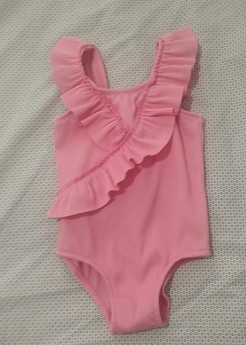 LC Waikiki Kız Çocuk Pembe Fırfırlı Mayo