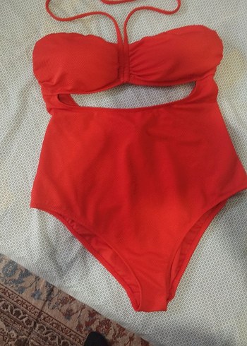 Kırmızı Strappy Kadın Mayo