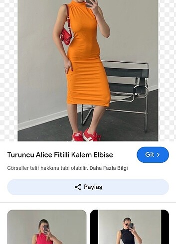 Turuncu elbise