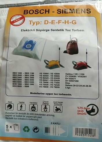 Süpürge toz torbası