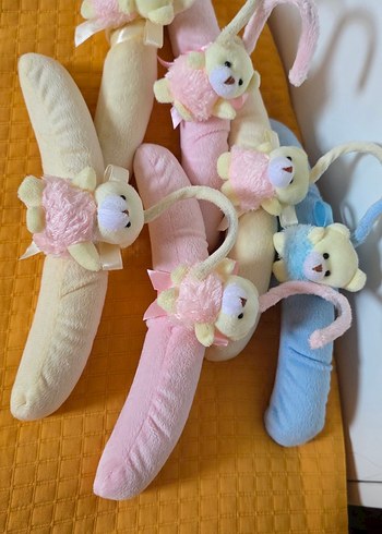 Nakışlı Peluş Çocuk Askıları - Pastel Renkli - Görsel 2