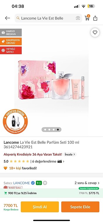 Lancome la vie est belle parfüm