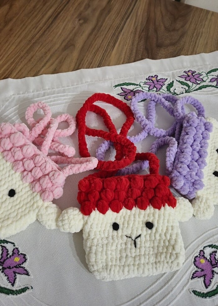 Kız çocuk kuzu figürlü çanta  - Görsel 3