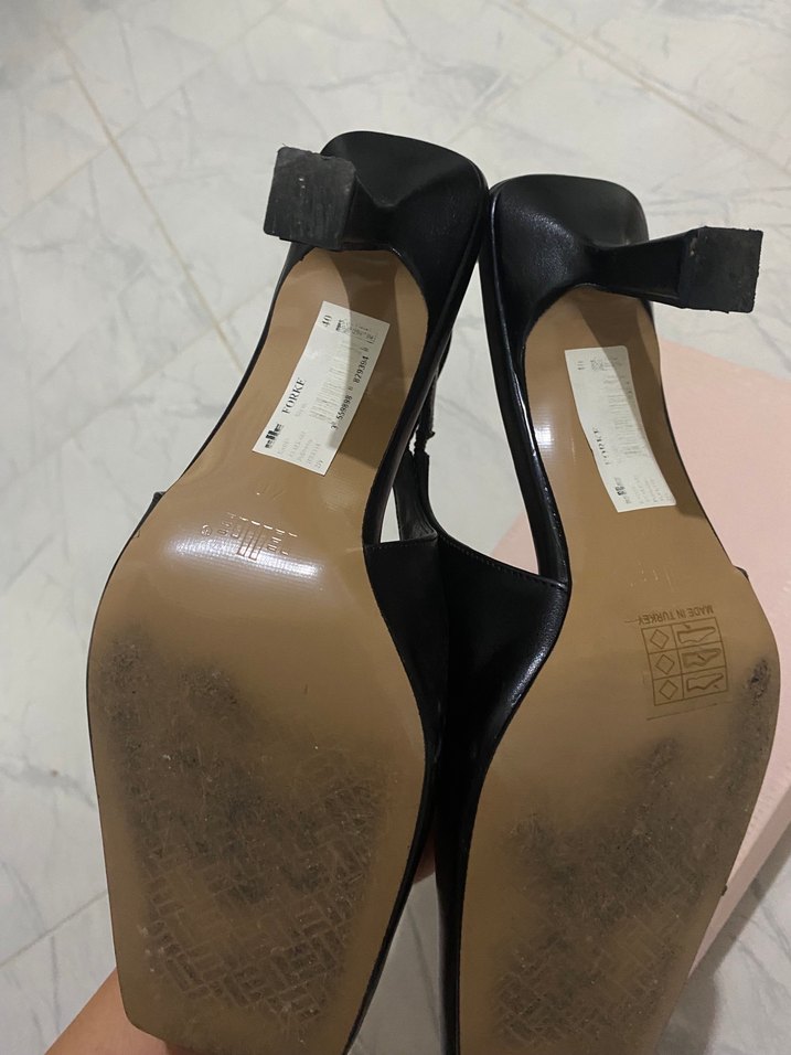 Siyah Tokalı Platformlu Stiletto Topuklu Kadın Ayakkabı - Görsel 5