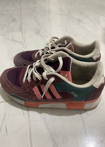 Mor Bağcıklı Kadın Spor Ayakkabı - Görsel 2