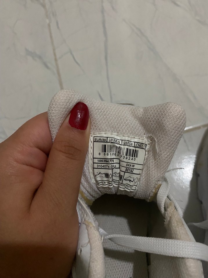 Beyaz Bağcıklı Kadın Spor Ayakkabı - Görsel 4