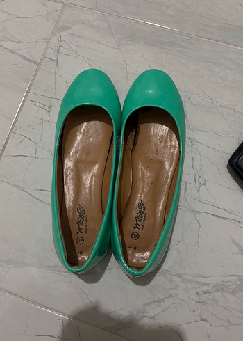 Turkuaz Rugan Kadın Babet - Görsel 4