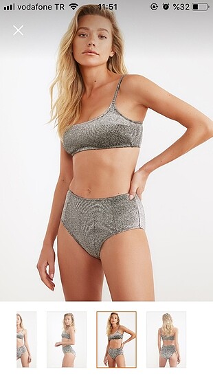 Yüksel bel bikini takımı