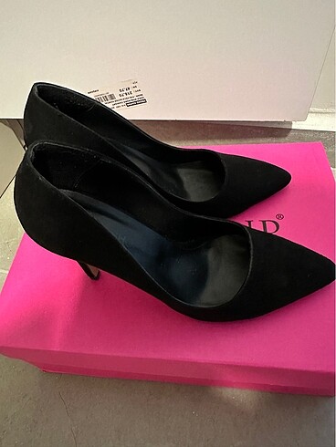 38 Beden Siyah süet stiletto