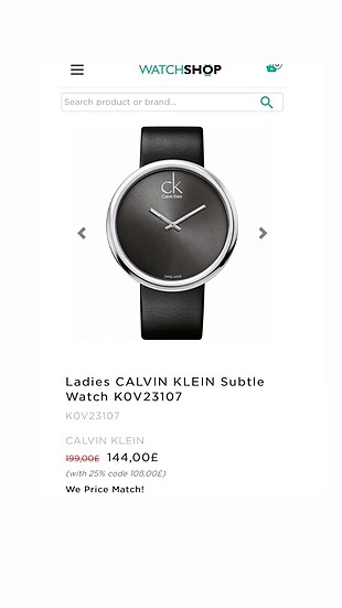 Calvin Klein kadın kol saati