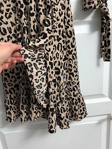 s Beden çeşitli Renk Leopar Elbise