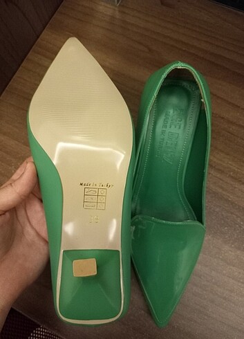 38 Beden Yeşil ayakkabı