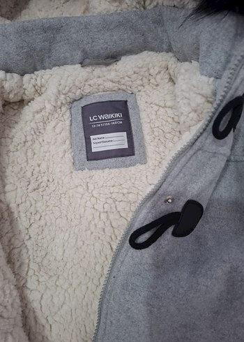 Gri çocuk mont - Görsel 3