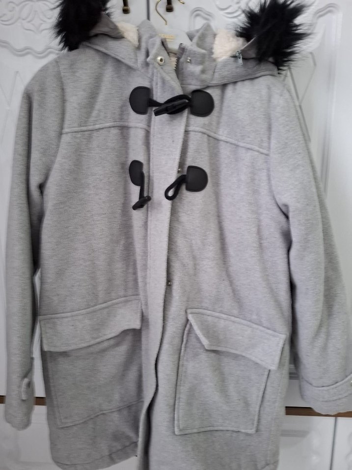 Gri çocuk mont - Görsel 2