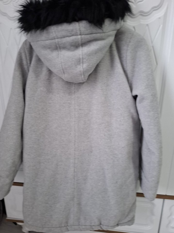 Gri çocuk mont - Görsel 4