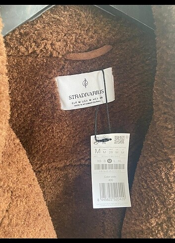 m Beden kahverengi Renk Stradivarius biker ceket etiketli