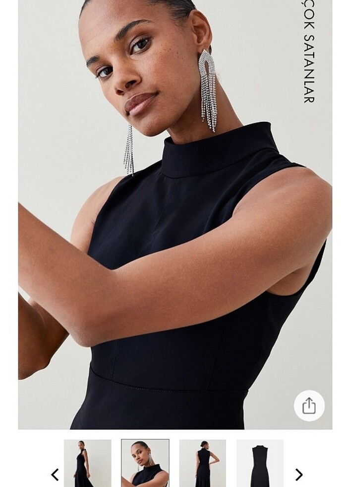 Midi boy abiye elbise - Görsel 2