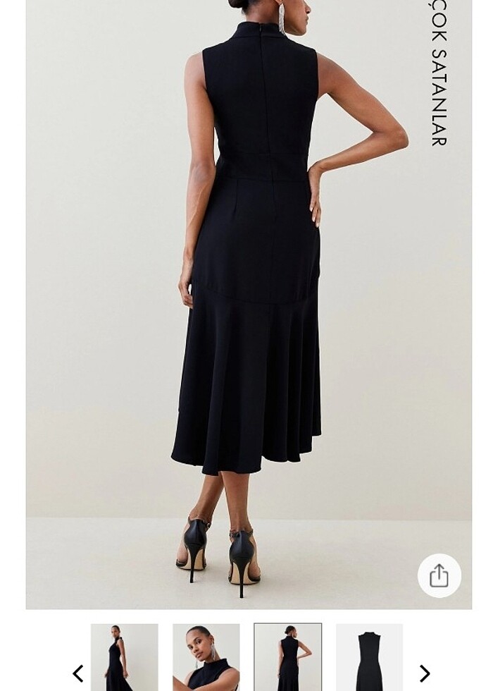 Midi boy abiye elbise - Görsel 4