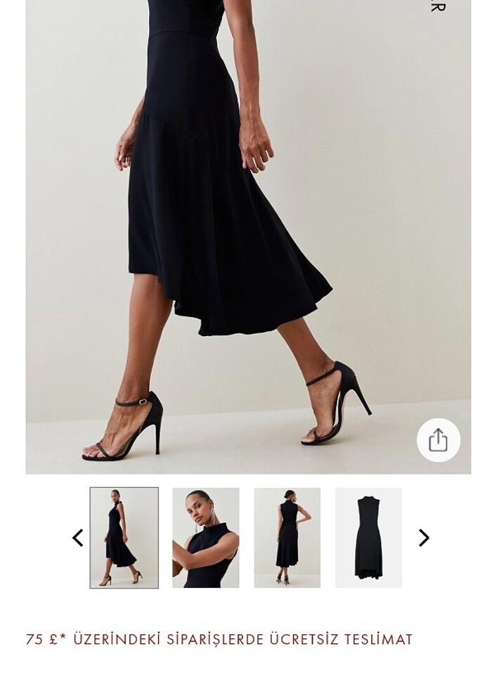 Midi boy abiye elbise - Görsel 5