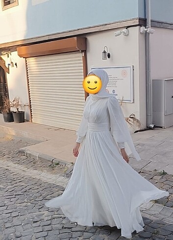 Tesettür nikah elbisesi