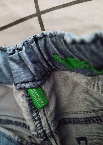 4 Yaş Beden mavi Renk Kız Çocuk Elastik Bel Mavi Denim Pantolon