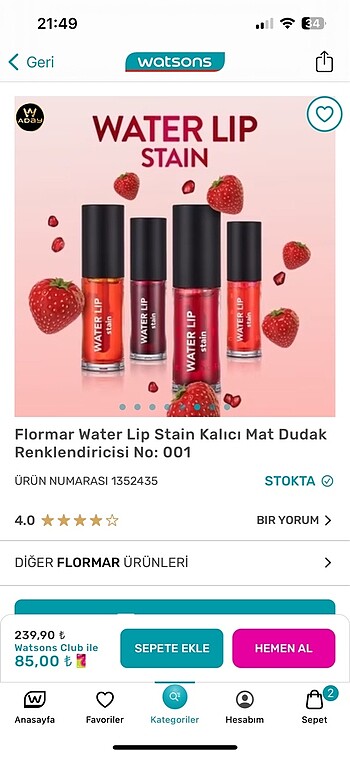  Beden Flormar Tint