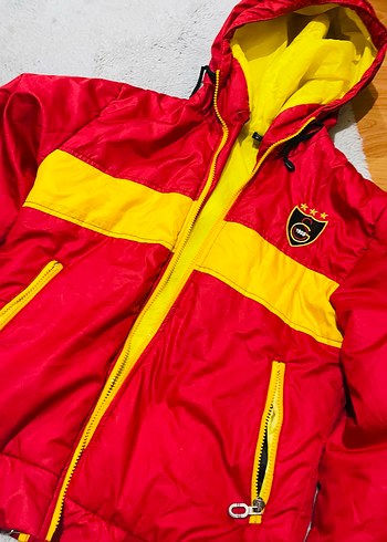 Kırmızı Sarı Fermuarlı Erkek Rüzgarlık Mont - Görsel 4
