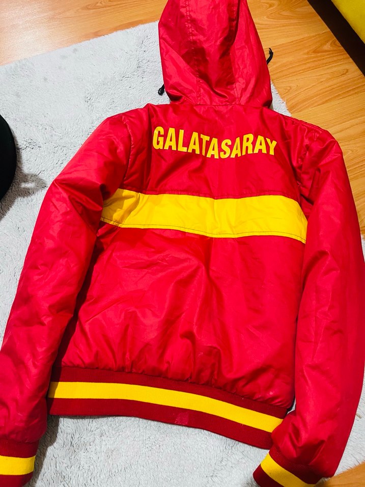 Kırmızı Sarı Fermuarlı Erkek Rüzgarlık Mont - Görsel 2