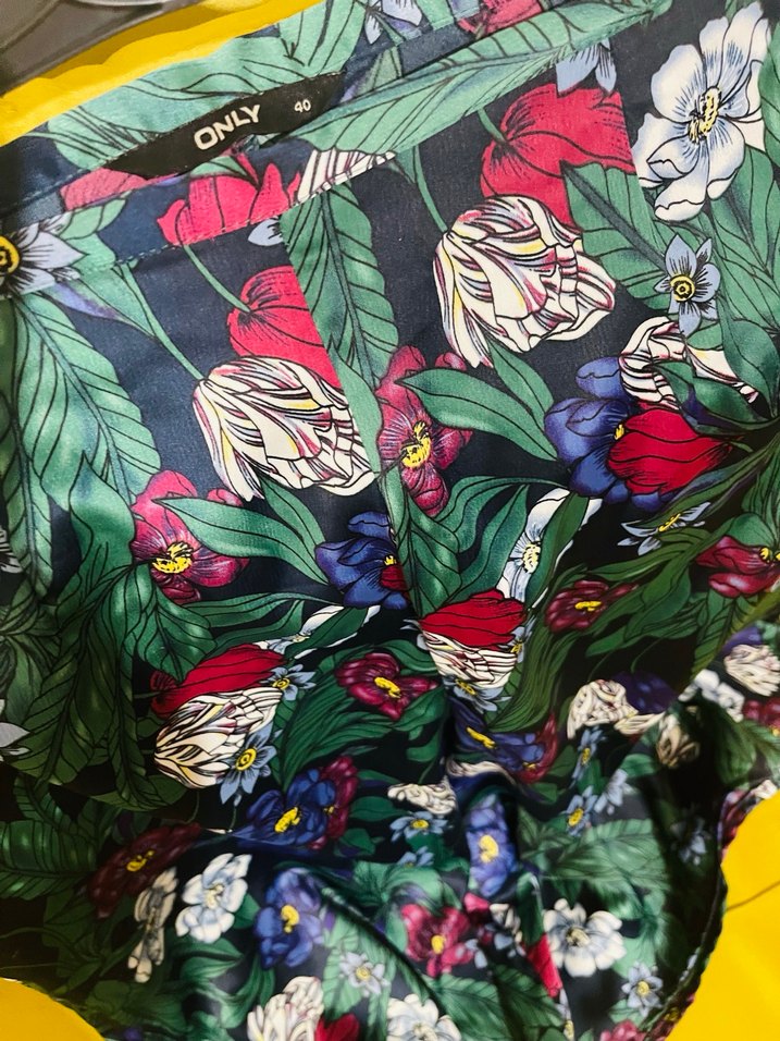 Bohem Çiçekli Kısa Geniş Kesim Kadın Pantolon - Görsel 3