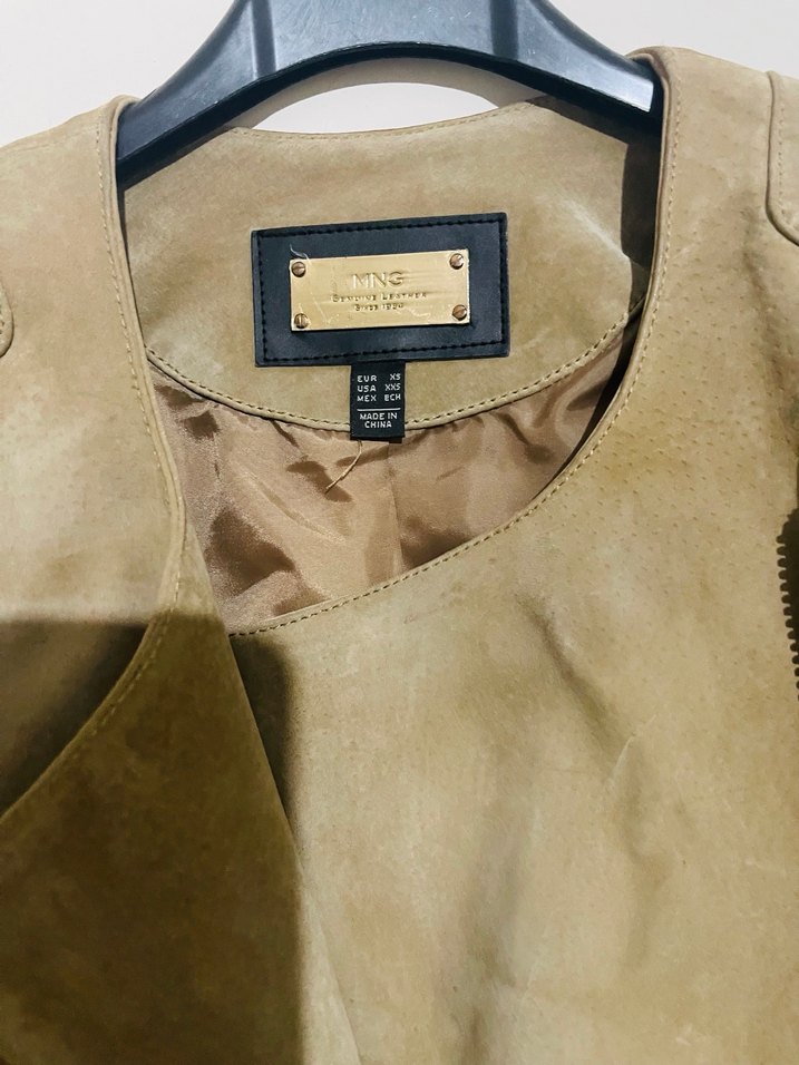 Kahverengi Süet Kadın Deri Ceket - Görsel 3