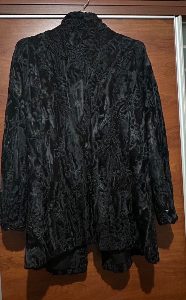 Kürk Detaylı Siyah Uzun Kadın Kaban - Görsel 3