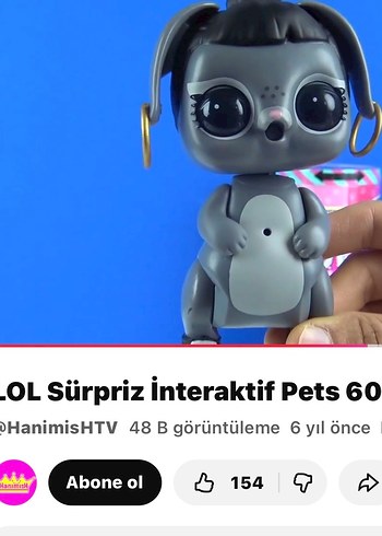Gri Sevimli Köpek Figür Oyuncak LoL bebek - Görsel 6