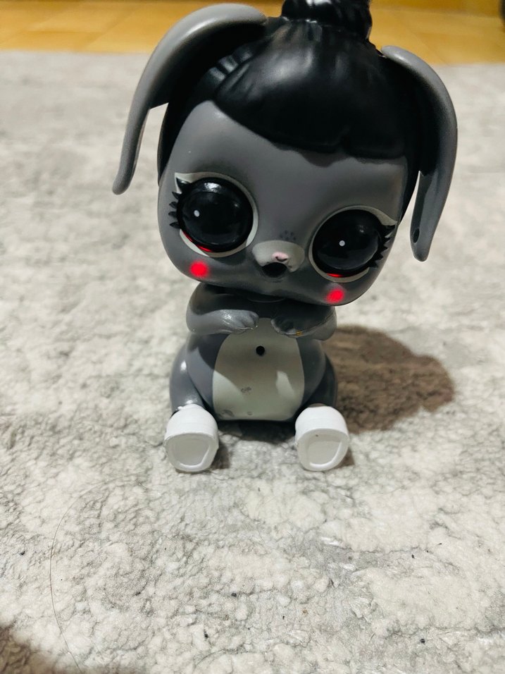 Gri Sevimli Köpek Figür Oyuncak LoL bebek - Görsel 5