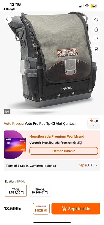 Bosch Veto pro pac çanta