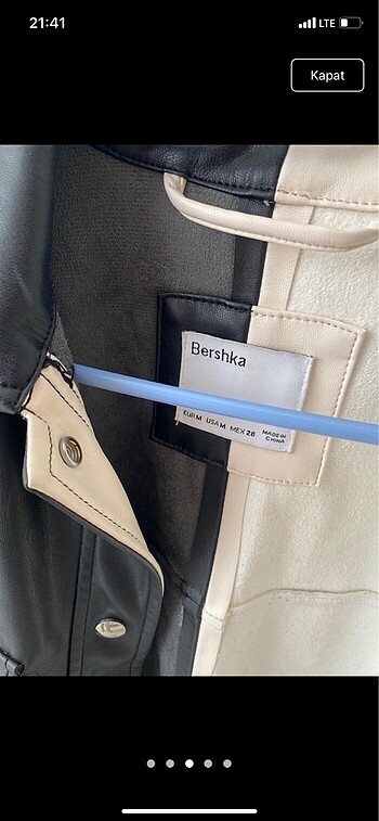 m Beden Bershka deri ceket